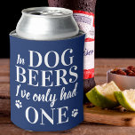 Funny Custom Pet Photo In Dog Beers I've Had One Can Cooler<br><div class="desc">In Dog Beers I've Only Had One ! Surprise your favorite dog lover and beer lover with this cute personalized photo can cooler. Personalize with your favorite dog photo and name! Perfect dog dad gift for fathers day. Great gift from the dog . COPYRIGHT © 2020 Judy Burrows, Black Dog...</div>