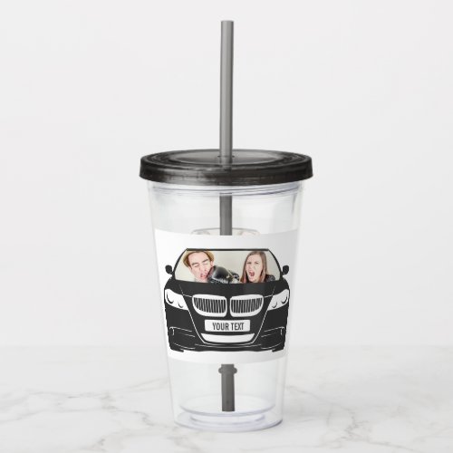 Funny Custom Photo Car Frame Acrylic Tumbler