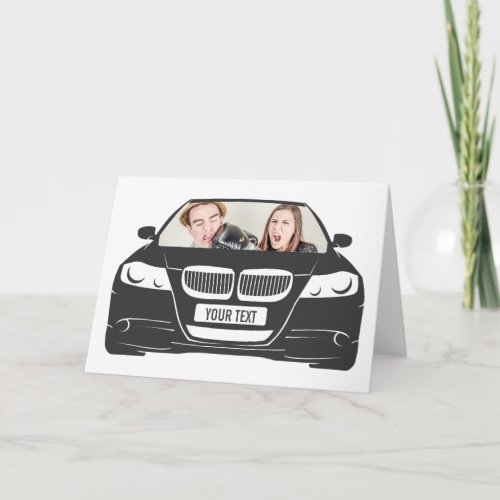 Funny Custom Photo Car Frame Card