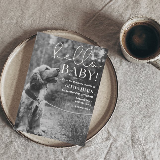 Funny, custom photo dog baby shower  invitation (Creator Uploaded)