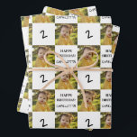 Funny Custom Photo Happy Birthday Age Kids Adults Wrapping Paper Sheets<br><div class="desc">A funny personalized "Happy Birthday,  Name and Age" wrapping paper with your custom photo. This custom face wrapping paper design is a beautiful way to personalized your gifts and presents. Funny and cute custom face wrapping paper. Customize the photo and make your own funny face wrapping paper.</div>