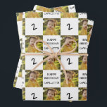 Funny Custom Photo Happy Birthday Age Kids Adults Wrapping Paper Sheets<br><div class="desc">A funny personalized "Happy Birthday,  Name and Age" wrapping paper with your custom photo. This custom face wrapping paper design is a beautiful way to personalized your gifts and presents. Funny and cute custom face wrapping paper. Customize the photo and make your own funny face wrapping paper.</div>