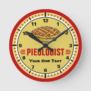 Funny Custom Pie Pieologist Round Clock