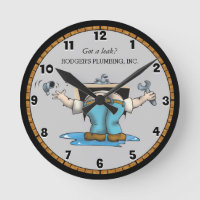 Funny Custom Plumbing Large Clock