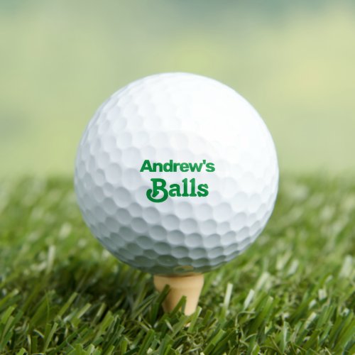 Funny Custom Printed Name  Golf Balls