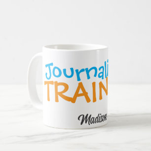 Funny Custom Profession Name Blue Orange Coffee Mug