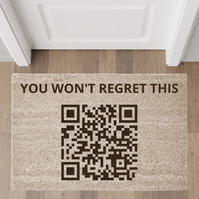 Funny Custom QR Code Fiber Doormat (Creator Uploaded)