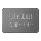 Funny Custom Quote Chalkboard Gray Large Bath Mat (Front)