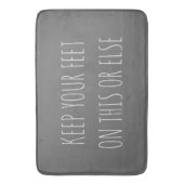 Funny Custom Quote Chalkboard Gray Large Bath Mat (Front Vertical)