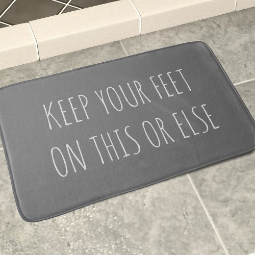 Funny Custom Quote Chalkboard Gray Large Bath Mat