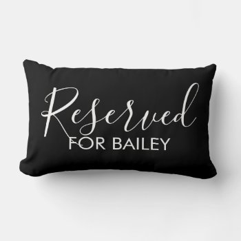 Funny Custom Reserved For The Dog Personalized Pet Lumbar Pillow by iGizmo at Zazzle
