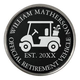 Funny Custom Retirement Cart Buggy Golf Ball Marker