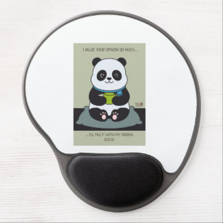 Funny Custom Sarcastic Panda Opinion Coworker Gift Gel Mouse Pad