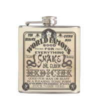 Funny Custom Snake Oil Gift Novelty Hip Flask