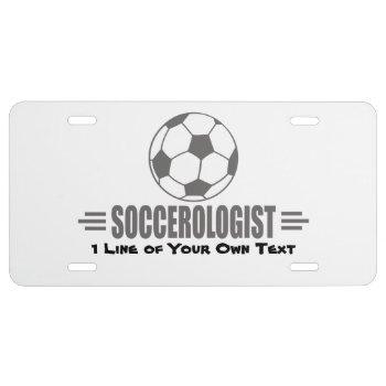 Funny Custom Soccer License Plate by OlogistShop at Zazzle