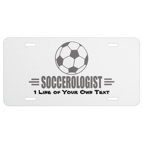 Funny Custom Soccer License Plate