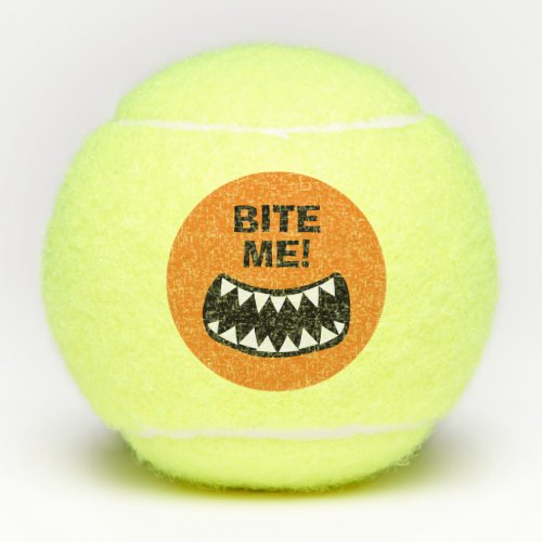 Funny custom tennis balls with monster teeth