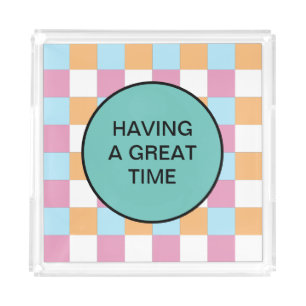 Funny custom text acrylic tray