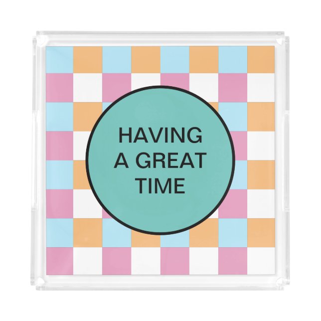 Funny custom text acrylic tray (Front)