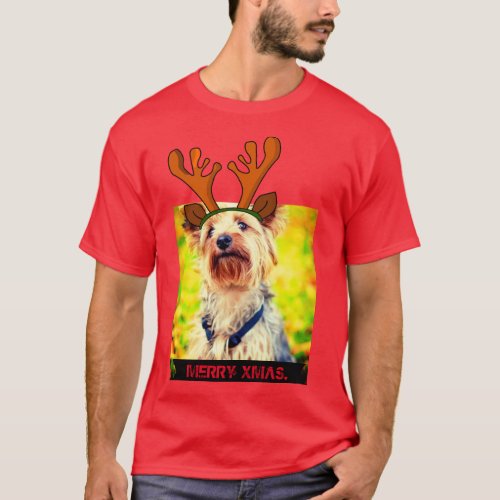 Funny custom text and vertical picture T_Shirt