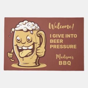 Funny Custom Text Beer Doormat