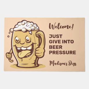 Funny Custom Text Beer Doormat