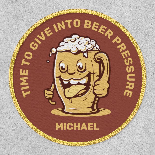 Funny Custom Text Beer Patch (Front)
