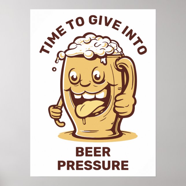 Funny Custom Text Beer Poster (Front)