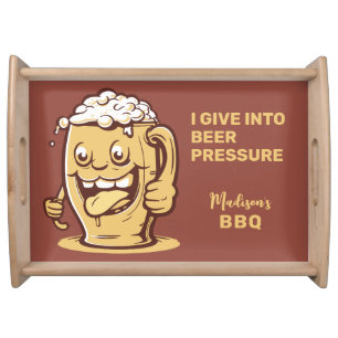 Funny Custom Text Beer Serving Tray