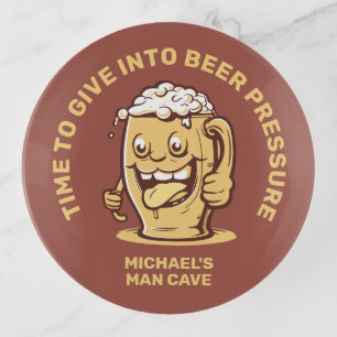 Funny Custom Text Beer Trinket Tray