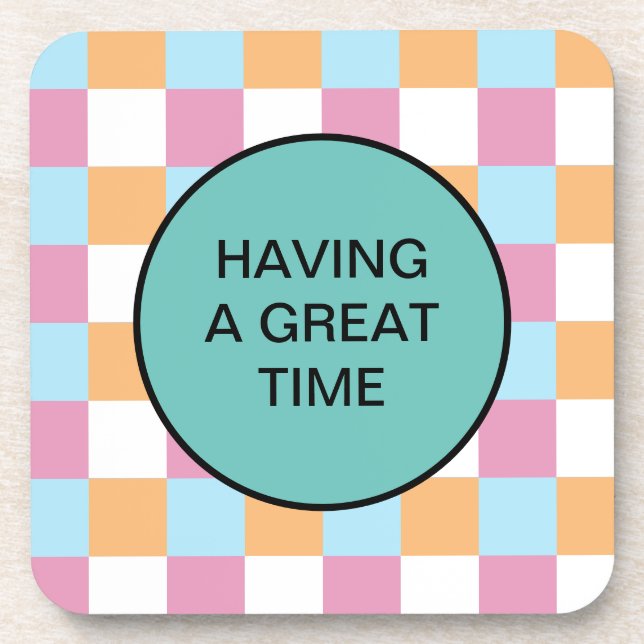 Funny custom text beverage coaster (Front)