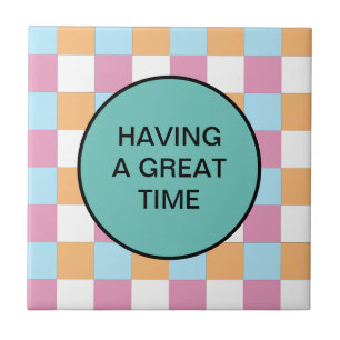 Funny custom text ceramic tile
