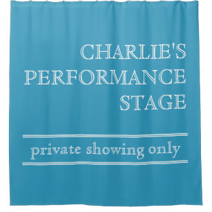 Funny custom text & color shower curtain