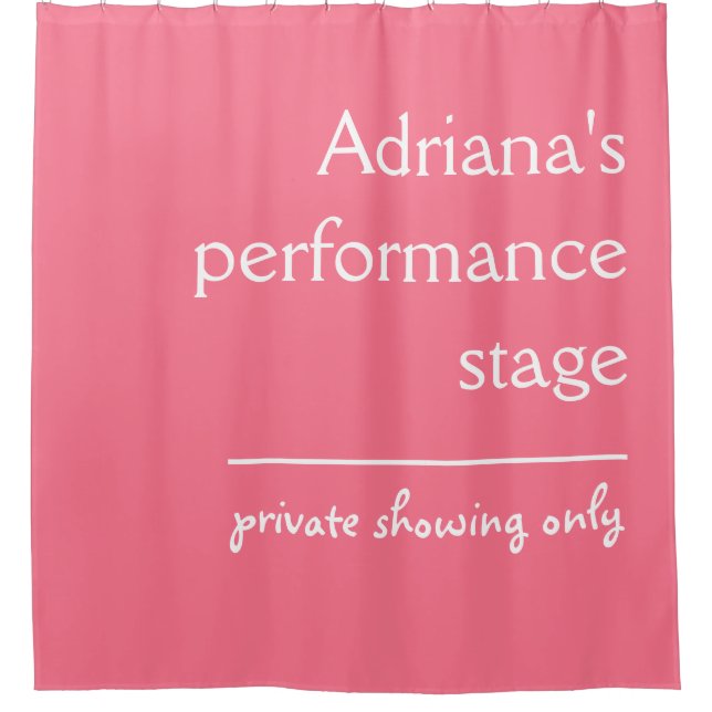 Funny custom text & color shower curtain (Front)