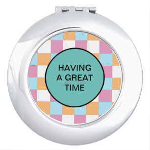 Funny custom text compact mirror