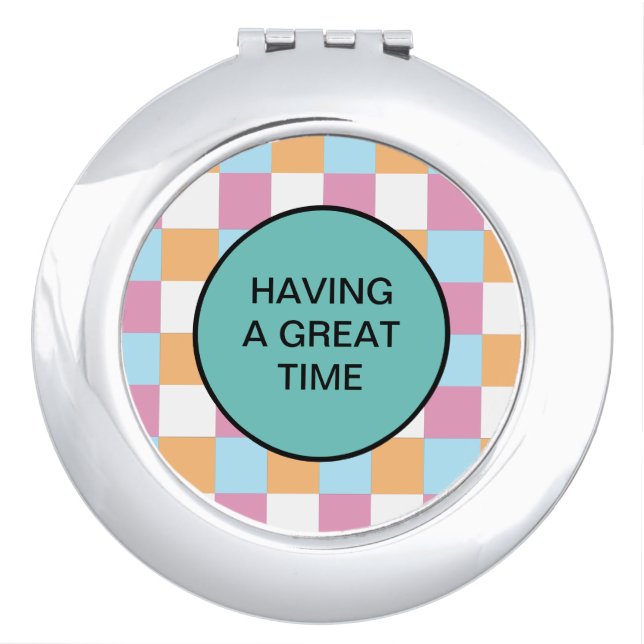 Funny custom text compact mirror (Front)