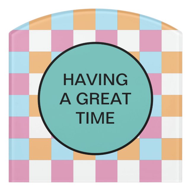 Funny custom text door sign (Contour Front)