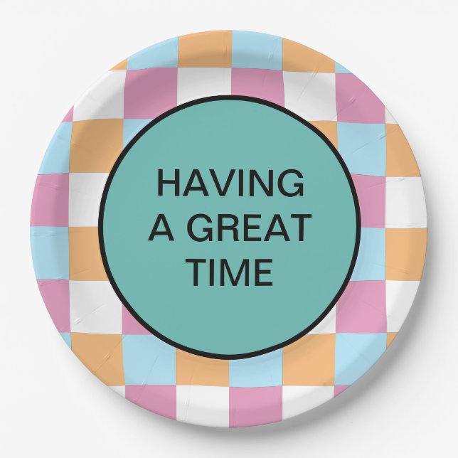 Funny custom text paper plates (Front)