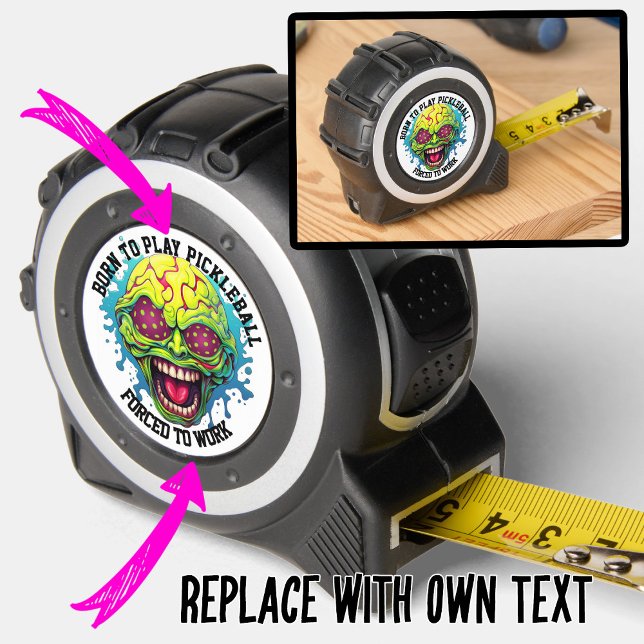 Funny custom text pickleball  tape measure (Funny custom text pickleball tape measure)