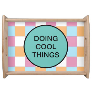 Funny custom text serving tray
