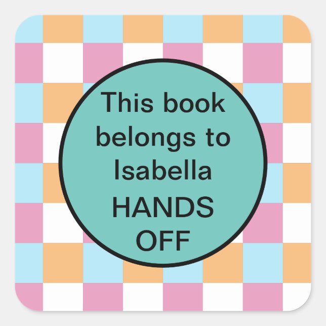 Funny custom text square sticker (Front)