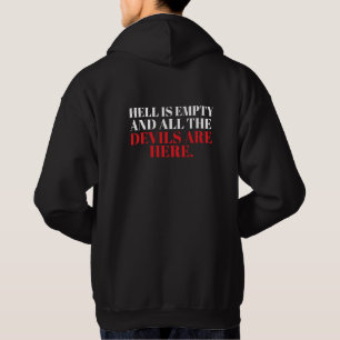 Funny Custom Text Stylish Modern Minimal Men Black Hoodie