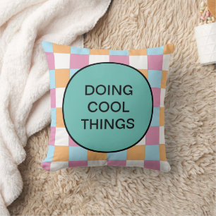 Funny custom text throw pillow
