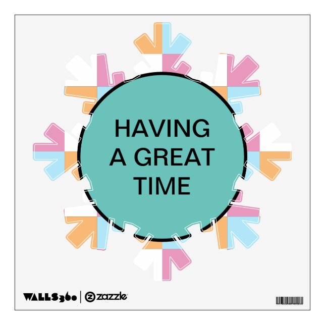 Funny custom text wall decal (Front)