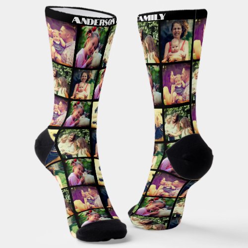 funny custom trendy collage socks