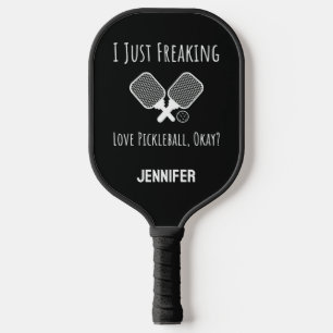 Funny Custom Trendy Humorous Typography Pickleball Paddle