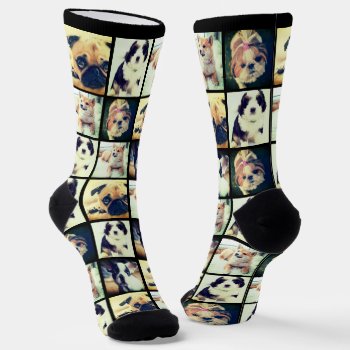 Funny Custom Trendy Photo Collage  Socks by CustomizePersonalize at Zazzle