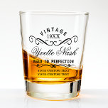 Funny Custom Vintage Birthday Aged To Perfection Shot Glass<br><div class="desc">Easily personalize this funny vintage "Aged to Perfection" shot glass with a custom year, name and birthday message. To edit this design template, change the text fields as shown above. You can easily add more text or images, customize fonts and colors. Treat yourself or make the perfect gift for family,...</div>