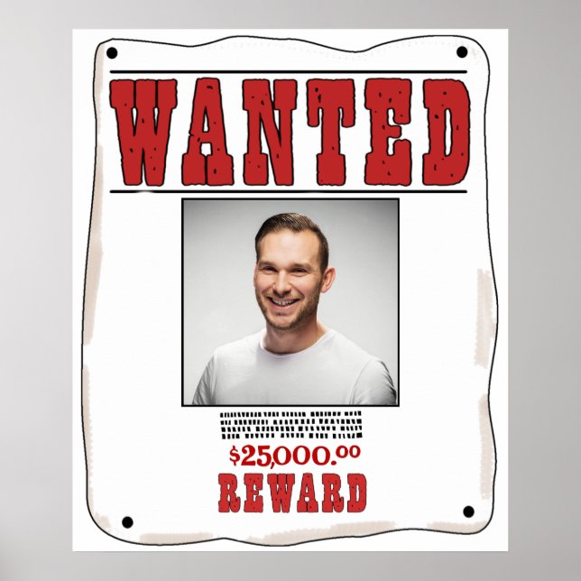 Funny Custom Wanted Poster (Front)