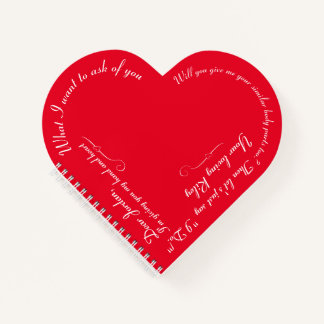 Funny Custom Wedding Proposal Valentine's Day Notebook